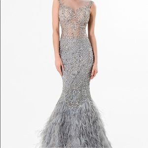 Terani Couture Feather Gown